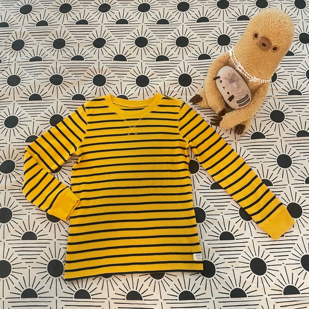 Sunny Boy’s Yellow /Black Striped Thermal Too (Sz 7)